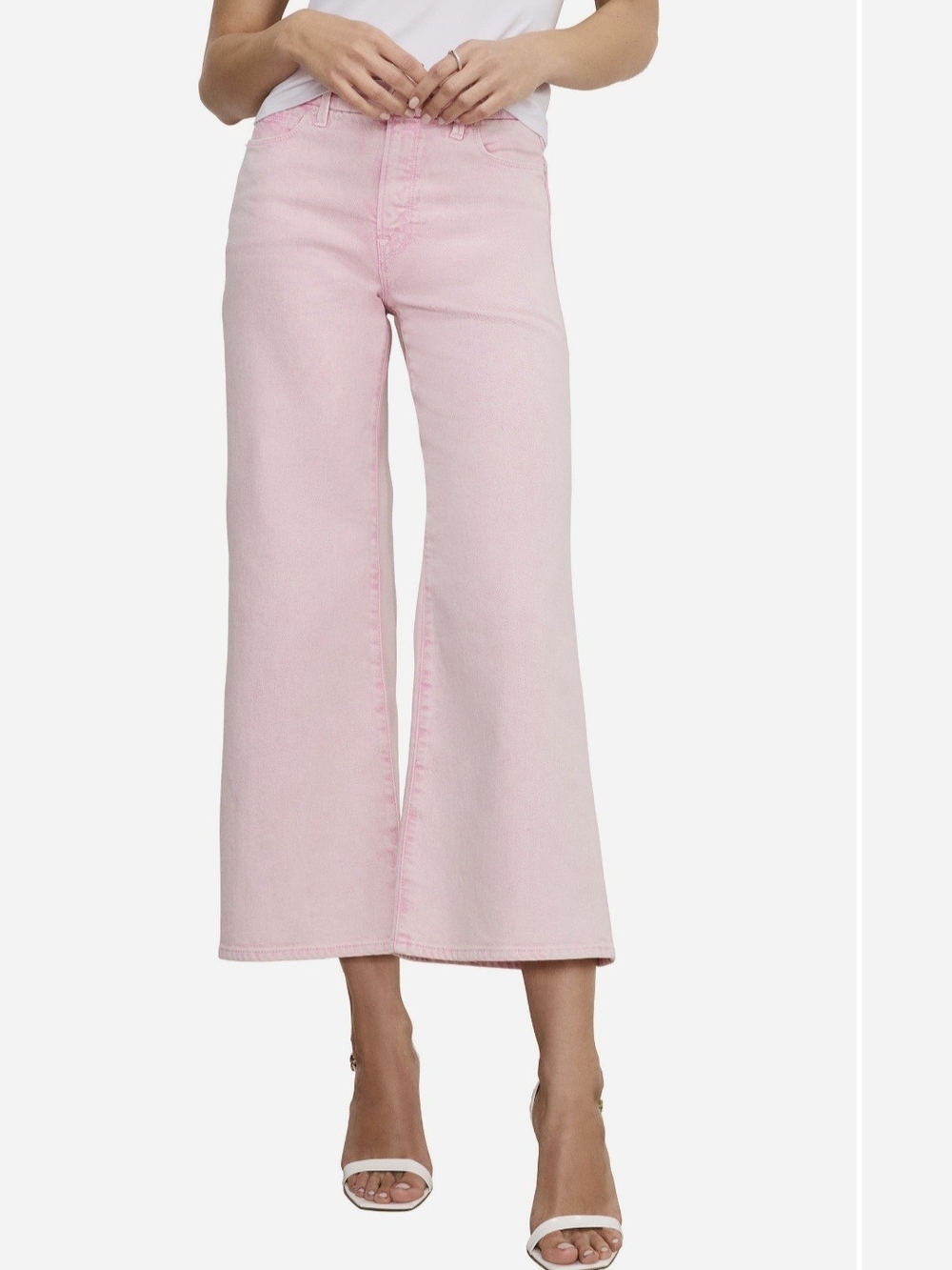 Good American Palazzo Wide-Leg Crop Jeans